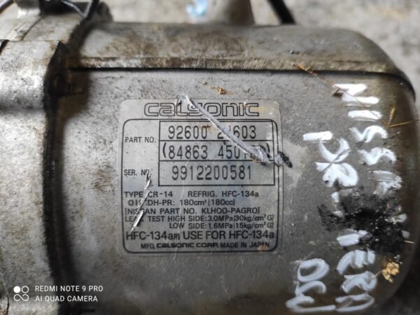 Compresor aire acondicionado Nissan Primera (P11) 2.0 TD (90 cv) - Imagen 2
