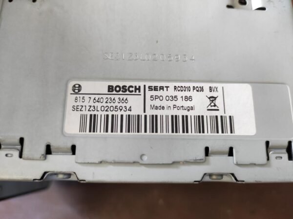 Sistema audio / Radio CD Seat Leon II (1P) 1.6 TDI CR (105 cv) DPF - Imagen 4