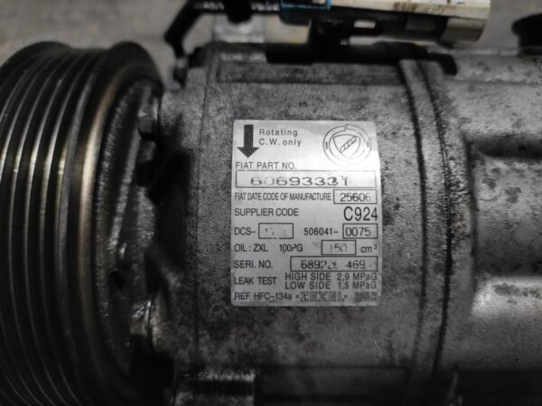 Compresor aire acondicionado Alfa Romeo 159 1.9 JTDM (150 cv) - Imagen 4