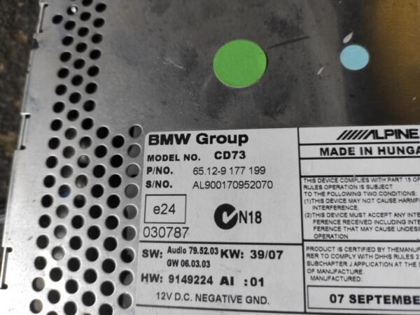 Sistema audio / Radio CD Bmw Serie 1 (E81) 118d (143 cv) - Imagen 3