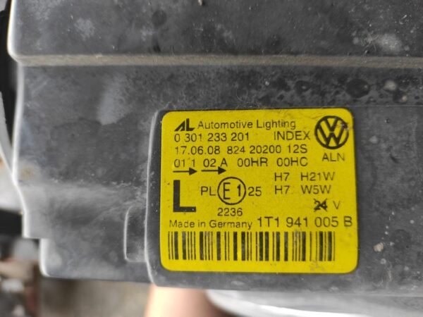 Faro izquierdo Volkswagen Touran I (Versión 2006) 1.9 TDI (105 cv) - Imagen 3